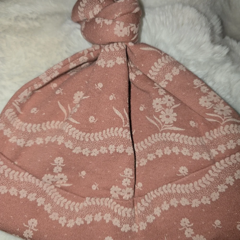 Nwt kate quinn knotted hat old rose 6-12 m new